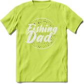 Fishing Dad - Vissen T-Shirt | Paars | Grappig Verjaardag Vis Hobby Cadeau Shirt | Dames - Heren - Unisex | Tshirt Hengelsport Kleding Kado - Groen - S
