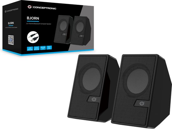 Conceptronic BJORN02B 2.0 Kanaals Computer Luidspreker 6 Watt met Bluetooth inclusief afstandsbediening