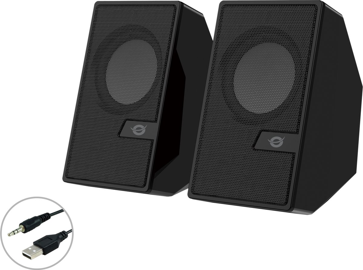 Conceptronic BJORN02B luidspreker 2-weg Zwart Bedraad en draadloos 6 W