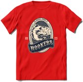 Vissen T-Shirt | Grappig Verjaardag Vis Hobby Cadeau Shirt | Dames - Heren - Unisex | Tshirt Hengelsport Kleding Kado - Rood - L