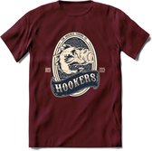 Vissen T-Shirt | Grappig Verjaardag Vis Hobby Cadeau Shirt | Dames - Heren - Unisex | Tshirt Hengelsport Kleding Kado - Burgundy - XL