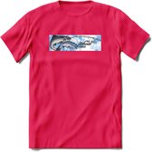 Vissen T-Shirt | Grappig Verjaardag Vis Hobby Cadeau Shirt | Dames - Heren - Unisex | Tshirt Hengelsport Kleding Kado - Roze - XL