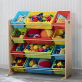 Delta Children - Speelgoedkast - Kinderkamer - Opbergsysteem met 12 vakken - Kleurrijk