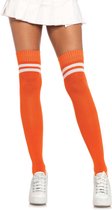 Ribbed athletic thigh highs