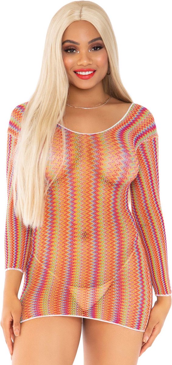 Zigzag multicolour mini dress