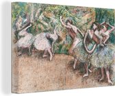 Canvas Schilderij Ballet scene - schilderij van Edgar Degas - 120x80 cm - Wanddecoratie