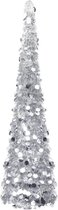 Kunstkerstboom pop-up 150 cm PET zilverkleurig