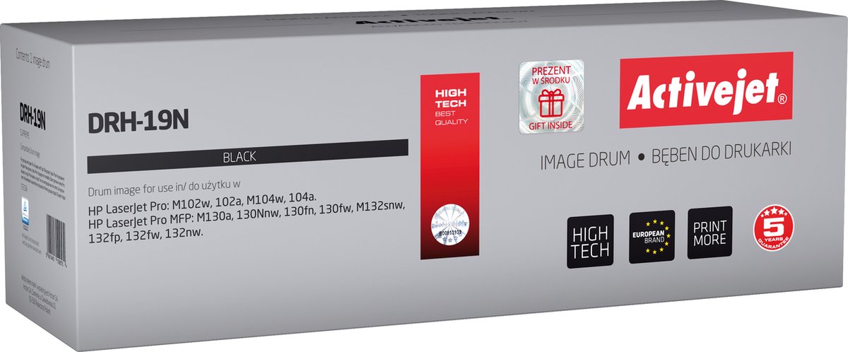 ActiveJet DRH-19N Drum geschikt voor HP-printer; HP 19A CF219A vervanging; Opperste; 12000 pagina's; zwart.