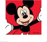 Pyramid Mickey Mouse Red Kunstdruk 40x40cm Poster - 40x40cm