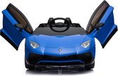 Elektrische Kinderauto Lamborghini Aventador SV Blauw 12V Met Afstandsbediening