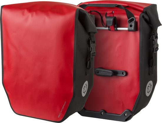 AGU Clean Single Pannier Shelter Large Set - Rouge - 42L - Sacoche étanche - Léger - Bandoulière amovible - Avec compartiment pour ordinateur portable 14