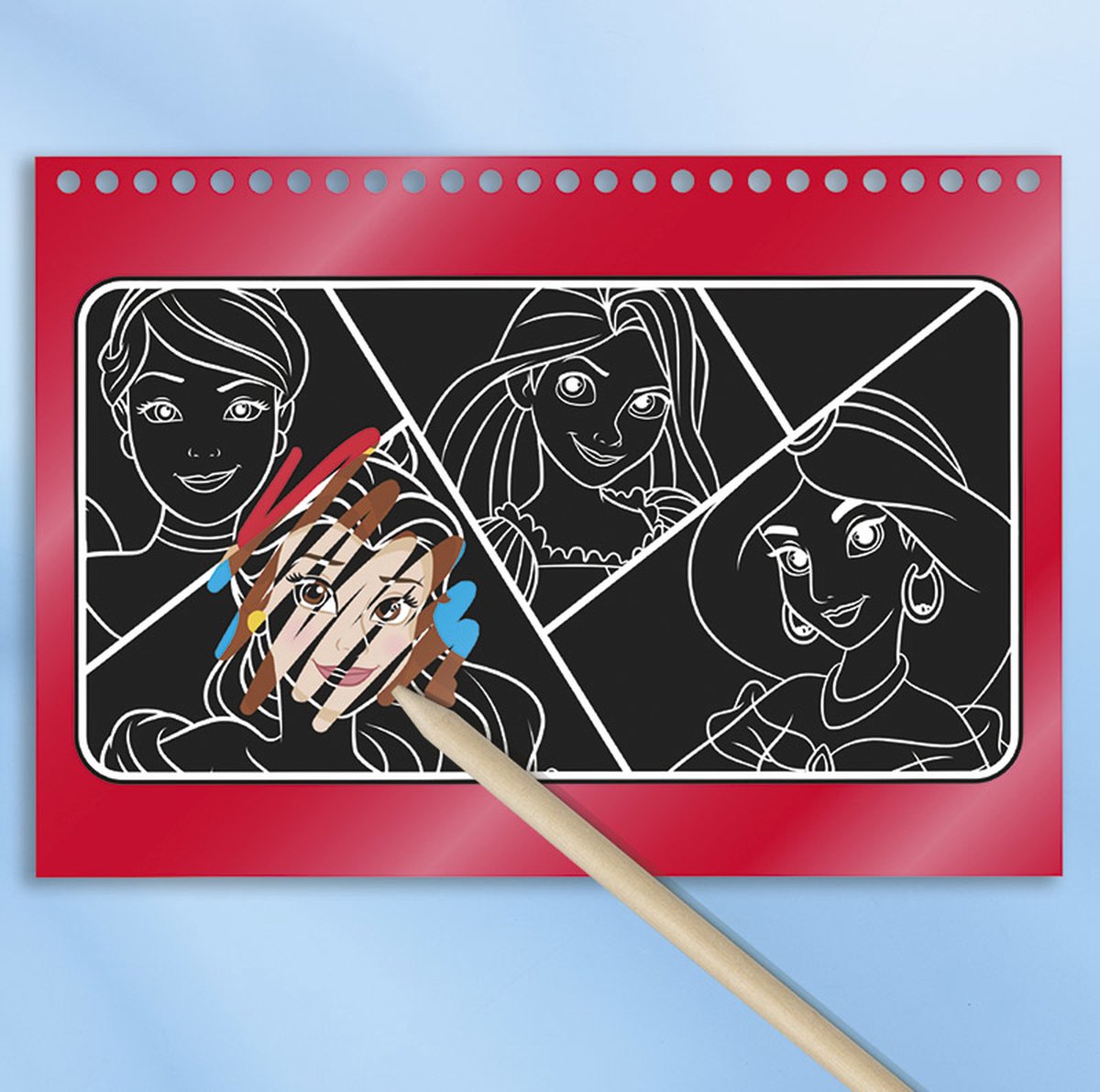 Disney Princess Totum vakantieboek doeboek prinsessen kraskaarten en kleurboek | scratch art en kleurplaten 25-delig harde kaft | speelgoed meisjes vanaf 3 jaar — afbeelding 13