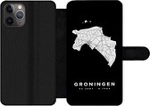 Bookcase Geschikt voor iPhone 11 Pro telefoonhoesje - Groningen - Nederland - Zwart - Met vakjes - Wallet case met magneetsluiting