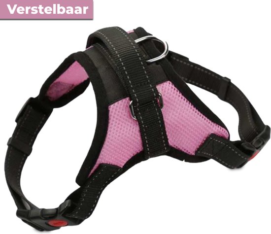 Hondentuigje - Anti trek - Reflecterend - M - Roze