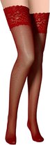 Dames Panty Visnet | Stay up | Rood | Maat S/M | Stay up panty | Fishnet panty | Panty | Stay up kousen | Panty dames | Pantys | Apollo