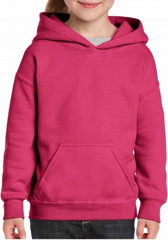 Roze capuchon sweater voor meisjes S (116-128)
