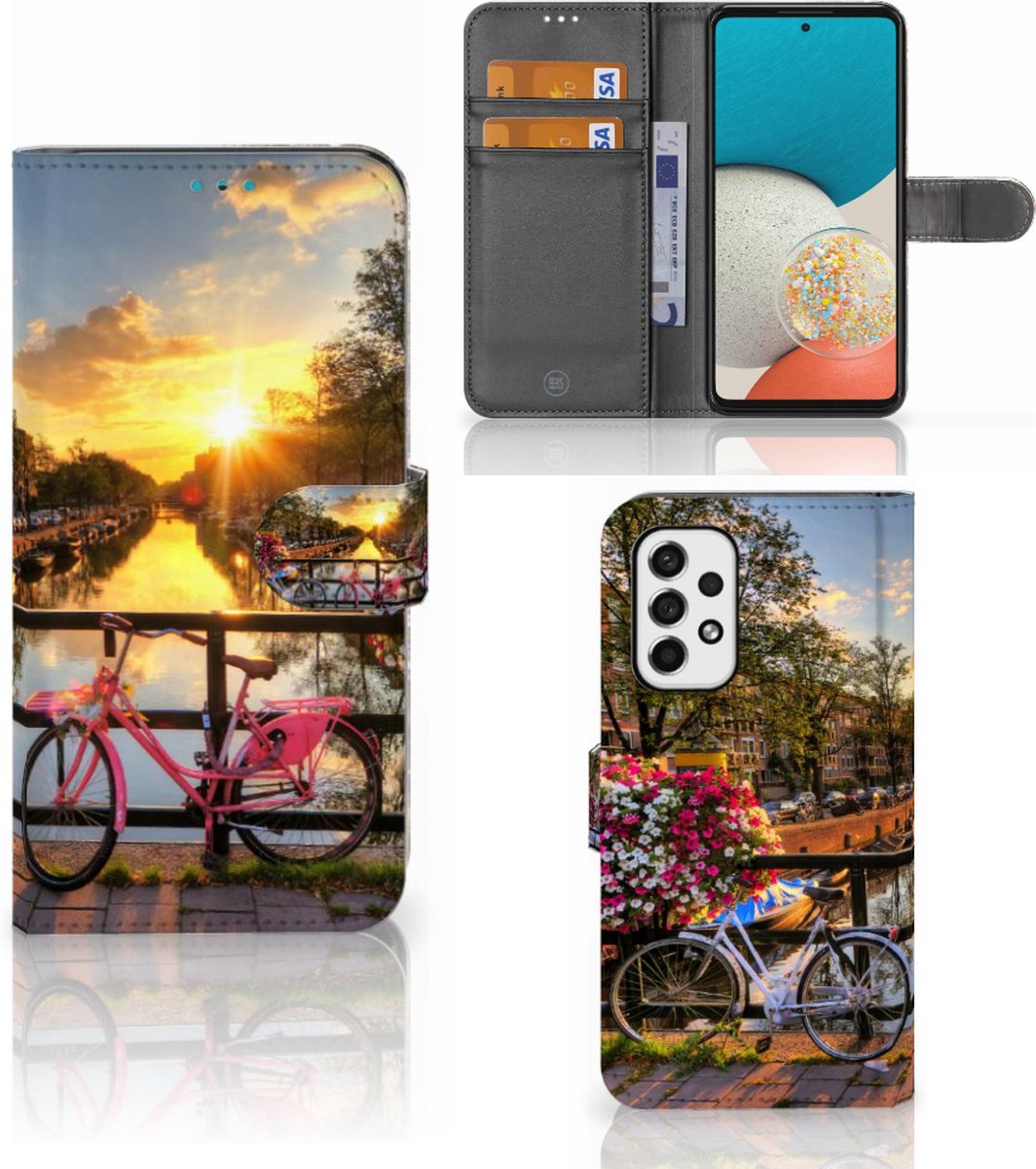 Boekhoesje voor Samsung Galaxy A53 Flip Cover Amsterdamse Grachten
