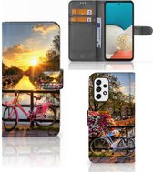 Bookcase Geschikt voor Samsung Galaxy A53 Telefoon Hoesje Amsterdamse Grachten