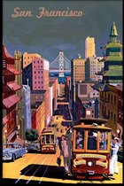 Walljar - San Fransisco - Muurdecoratie - Poster met lijst