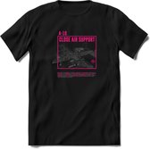 A-10 Warthog Vliegtuig T-Shirt | Unisex leger Kleding | Dames - Heren Straaljager shirt | Army F16 | Grappig bouwpakket Cadeau | - Zwart - XXL