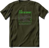 A-10 Warthog Vliegtuig T-Shirt | Unisex leger Kleding | Dames - Heren Straaljager shirt | Army F16 | Grappig bouwpakket Cadeau | - Leger Groen - XL