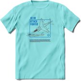 AV-8B Vliegtuig T-Shirt | Unisex leger Kleding | Dames - Heren Straaljager shirt | Army F16 | Grappig bouwpakket Cadeau | - Licht Blauw - L