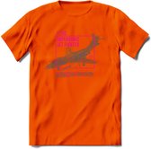 F-101 Vliegtuig T-Shirt | Unisex leger Kleding | Dames - Heren Straaljager shirt | Army F16 | Grappig bouwpakket Cadeau | - Oranje - L