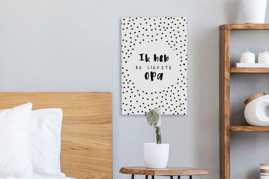 Toile Peinture Proverbes - Citations - 'I Have The Sweetest Grandpa' - 20x30 cm - Décoration murale