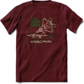 F-22 Vliegtuig T-Shirt | Unisex leger Kleding | Dames - Heren Straaljager shirt | Army F16 | Grappig bouwpakket Cadeau | - Burgundy - L