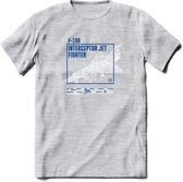 F-106 Vliegtuig T-Shirt | Unisex leger Kleding | Dames - Heren Straaljager shirt | Army F16 | Grappig bouwpakket Cadeau | - Licht Grijs - Gemaleerd - XXL