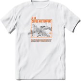 A-10 Warthog Vliegtuig T-Shirt | Unisex leger Kleding | Dames - Heren Straaljager shirt | Army F16 | Grappig bouwpakket Cadeau | - Wit - 3XL