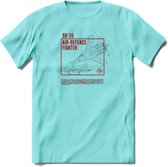 SU-35 Vliegtuig T-Shirt | Unisex leger Kleding | Dames - Heren Straaljager shirt | Army F16 | Grappig bouwpakket Cadeau | - Licht Blauw - L