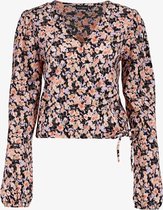 TwoDay dames overslag blouse met bloemenprint - Roze - Maat M