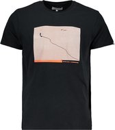 Haze & Finn T-shirt Tee Egevang X Hf Ma 0006  Midnight Black Mannen Maat - XL