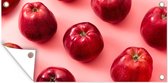 Schuttingposter Appel - Rood - Fruit - 200x100 cm - Tuindoek