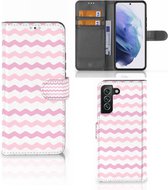 GSM Hoesje Geschikt voor Samsung Galaxy S22 Plus Hoesje ontwerpen Waves Roze