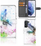 Wallet Book Case Geschikt voor Samsung Galaxy S22 Plus Hoesje Vogel