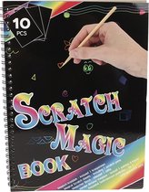 Magic color scratch boek A4 10 pagina's