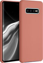 kwmobile telefoonhoesje voor Samsung Galaxy S10 Plus / S10+ - Hoesje met siliconen coating - Smartphone case in zachte blos