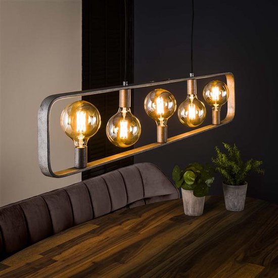 Crea Hanglamp 5L strip / Oud zilver - Industrieel hanglampen - industriële  Design... | bol.com