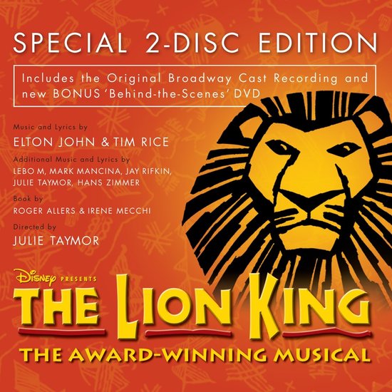 Various Artists - The Lion King (Original Broadway) (CD | DVD) (Broadway Cast)