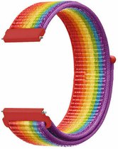 Strap-it Nylon horlogeband 22mm - universeel - regenboog