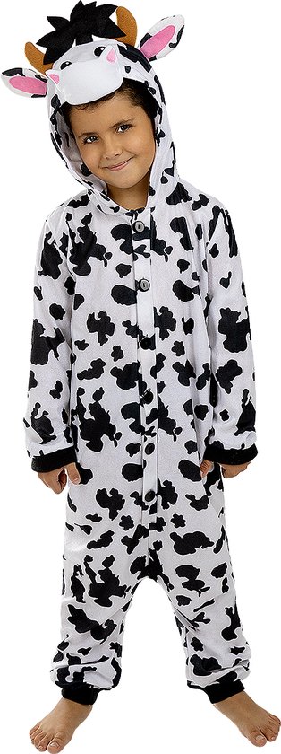 FUNIDELIA Onesie Koe - Koe Kostuum - 3-4 jaar (98-110 cm)