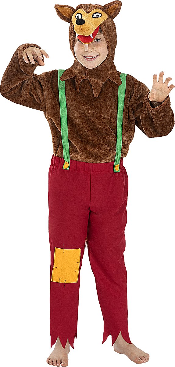 FUNIDELIA Grote Boze Wolf kostuum - Maat : 107 - 1113 cm - Bruin