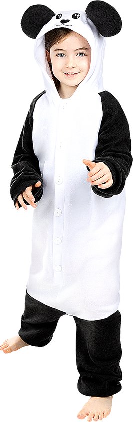 FUNIDELIA Panda Onesie voor kinderen- Panda Kostuum - Maat: 122 - 134 cm