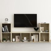 Decoways - 3-delige Tv-meubelset spaanplaat sonoma eikenkleurig