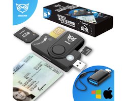 Good2know Lecteur de carte d'identité - Lecteur de carte SD - Lecteur de carte d'identité - Lecteur de carte d'identité - eID - Lecteur d'identité - USB A - USB C - België - Mac, Windows