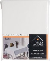 Tafelkleed VOLENCIA - Créme Wit - Katoen / Polyester - 240 x 140 cm - Tafel - Kleed - Kerst - Feestdagen - Keuken - Eten - Laken