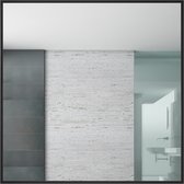 Badplaats Spiegel Concave - 60 cm x 60 cm - Zwart - Badkamer Spiegel