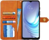 Khazneh Motorola Moto G50 Hoesje Wallet Book Case Blauw